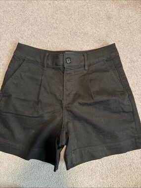 White House Black Market Black Tailored Cotton Bermuda Shorts